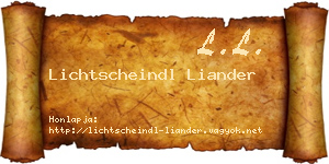 Lichtscheindl Liander névjegykártya